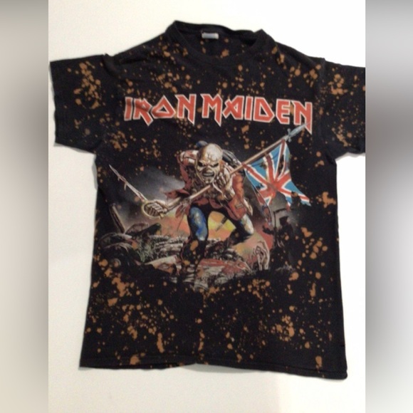 Iron Maiden bleached T-shirt size Medium. - Picture 2 of 5